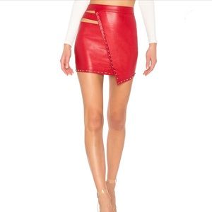 h:ours Red Pierre Skirt